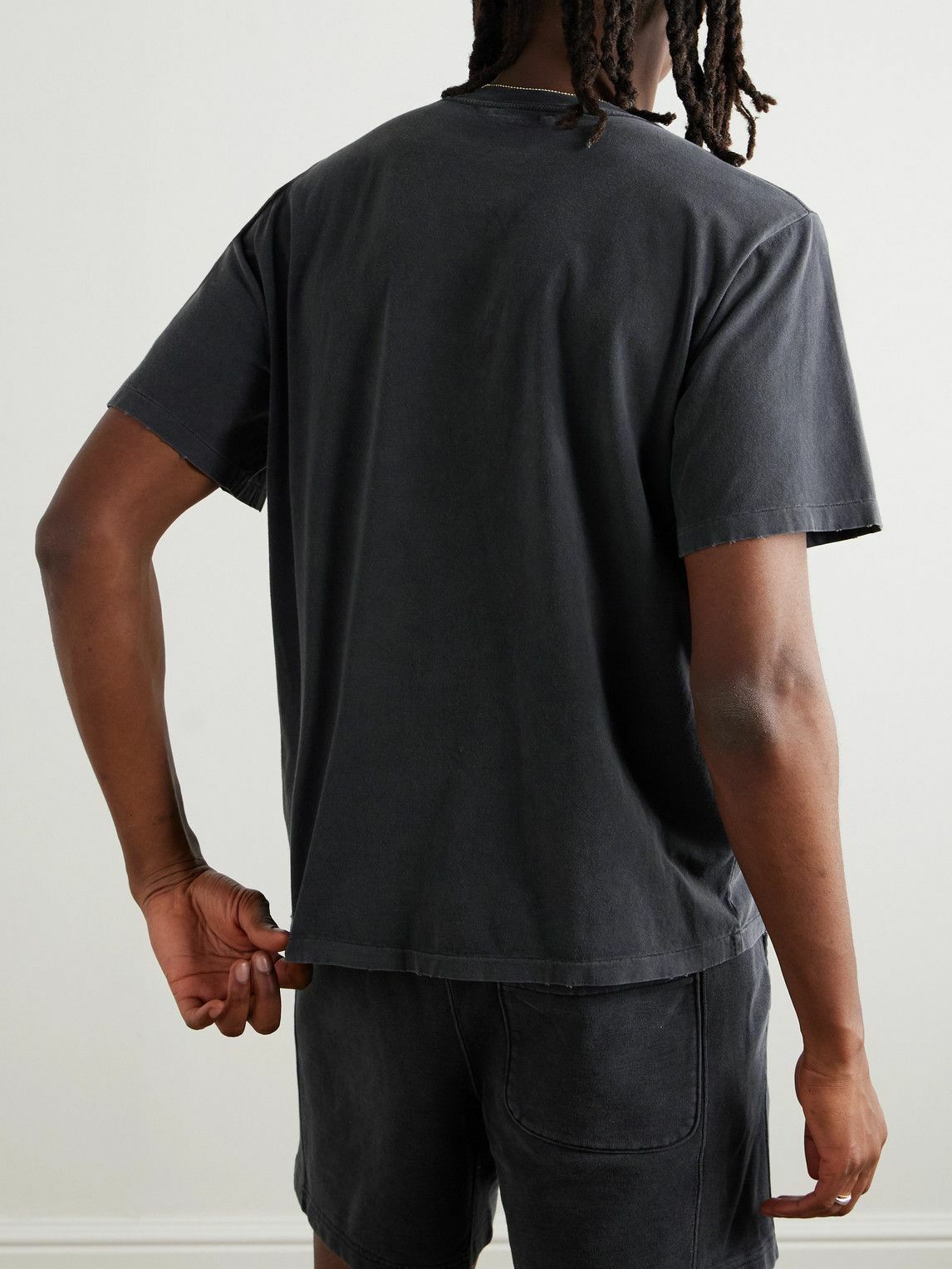 Remi Relief - Printed Cotton-Jersey T-Shirt - Black
