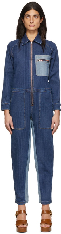Photo: See by Chloé Blue Denim Jumpsuit