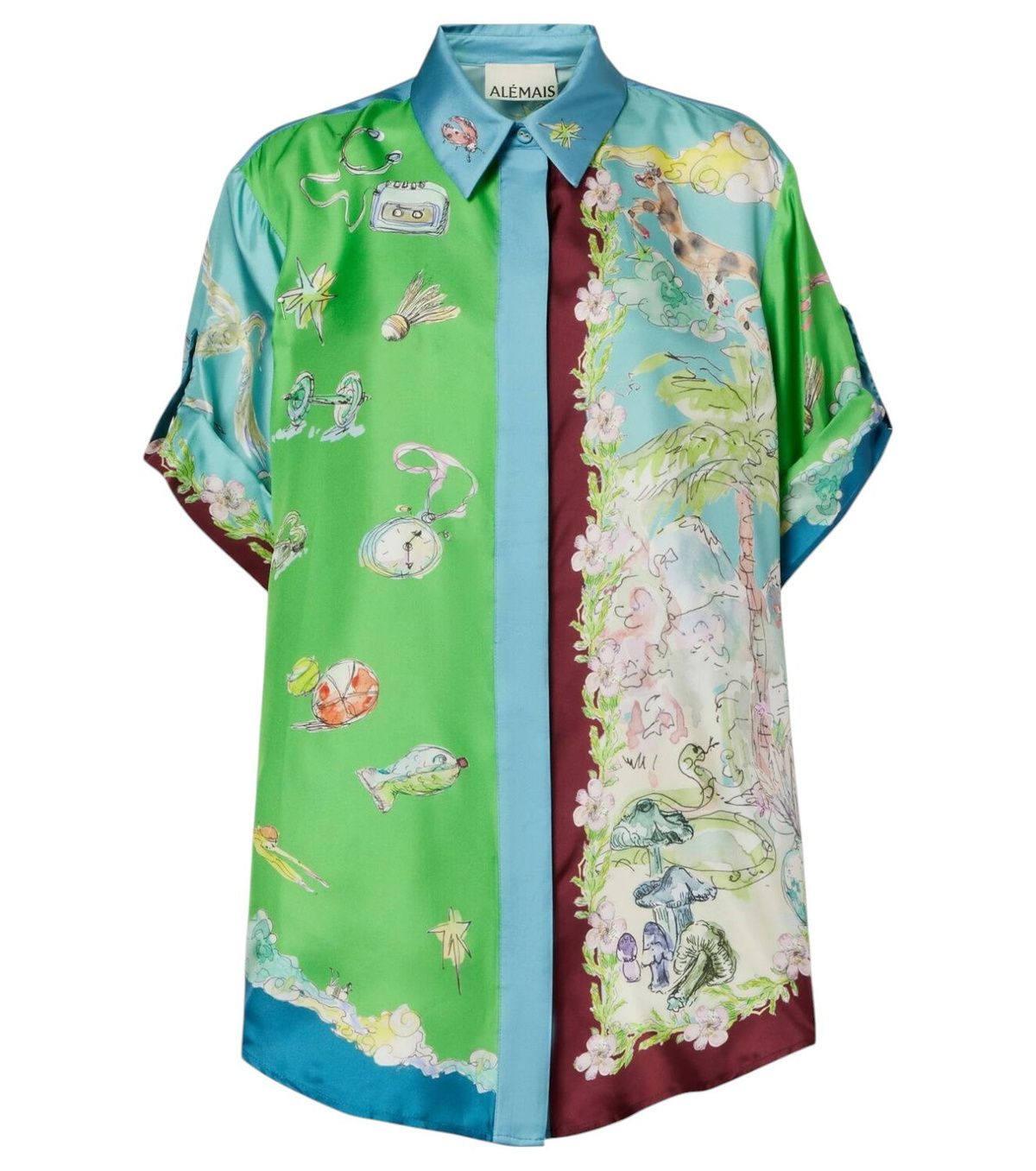 Alémais Pinball printed linen shirt ALÉMAIS