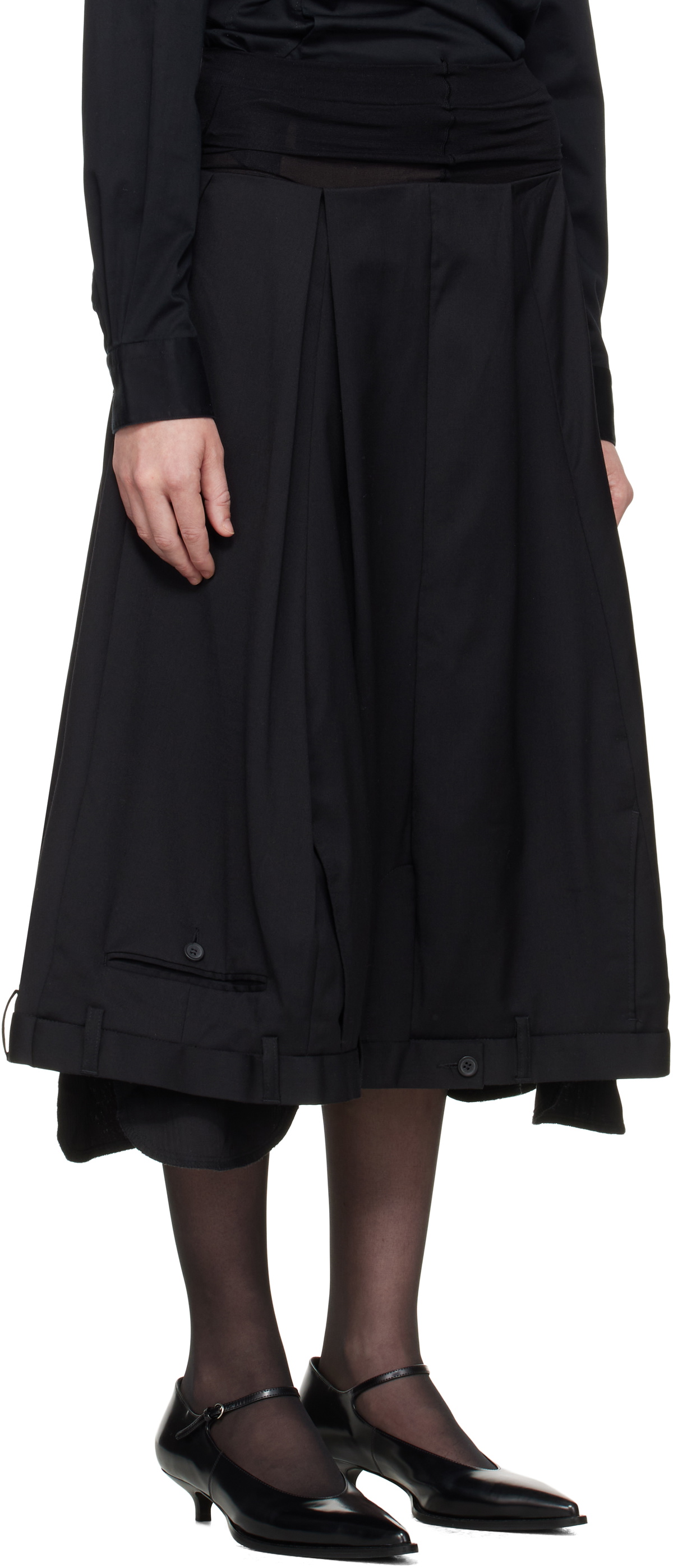 HODAKOVA Upsidedown Trouser Wide Midi Skirt