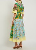 Alemais Jerry Floral-print Cotton Midi Shirt Dress Multicoloured
