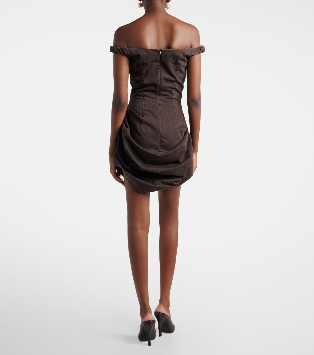 Magda Butrym Gathered off-shoulder denim minidress