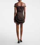 Magda Butrym Gathered off-shoulder denim minidress