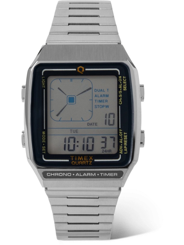 Photo: Timex - Q Timex Reissue LCA 32.5mm Stainless Steel Digital Watch