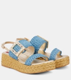 Roger Vivier Espa 60 raffia platform slingback sandals
