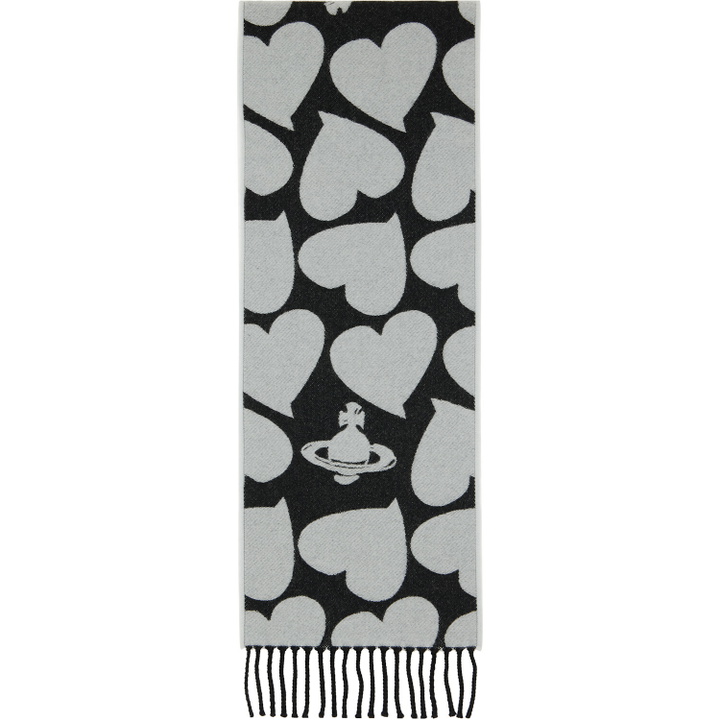 Photo: Vivienne Westwood Black & Gray Thin Scarf