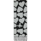 Vivienne Westwood Black & Gray Thin Scarf