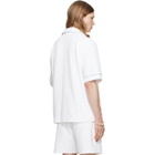 Casablanca White Towelling Monogram Short Sleeve Shirt