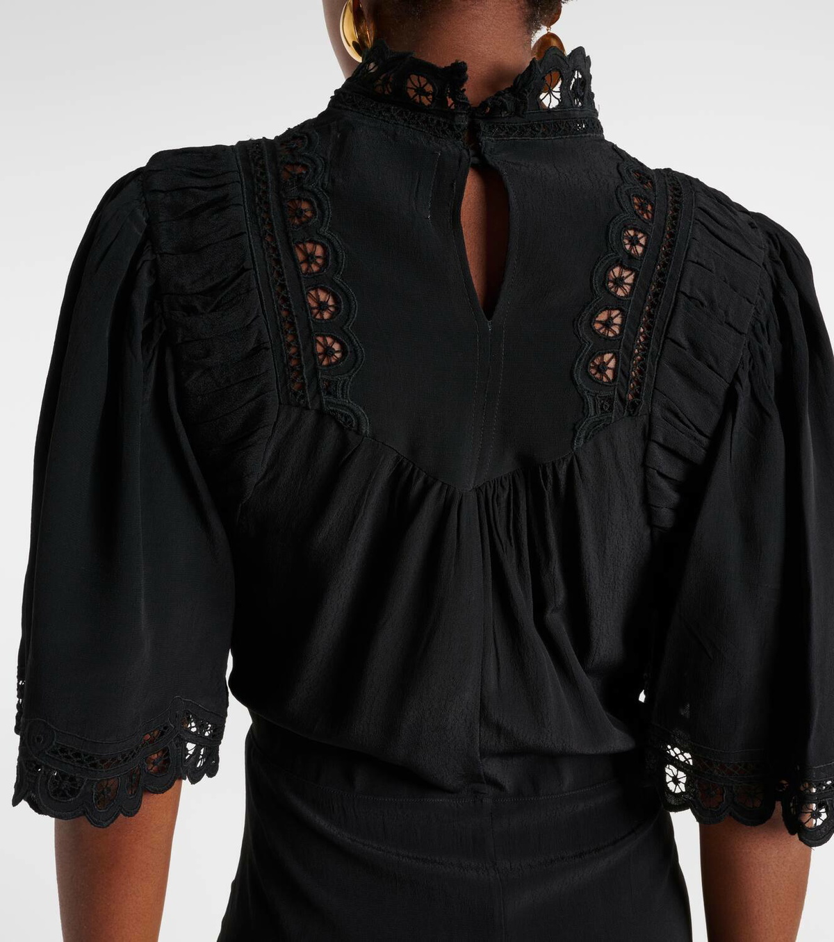 Marant Etoile Elidia lace-trimmed midi dress Isabel Marant Etoile