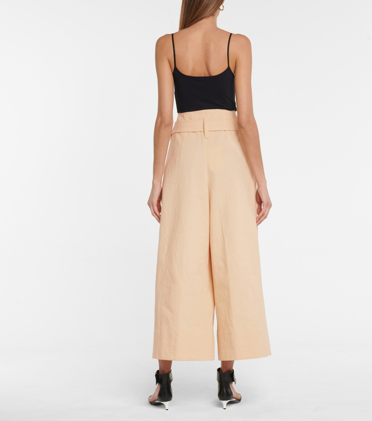 JIL SANDER Rayon Wide Fit Easy Pants Ivory 32