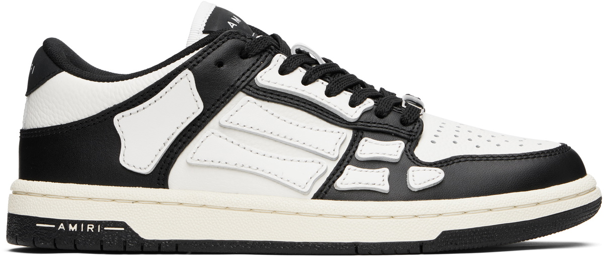 AMIRI Black & White Checkered Skel Top Low Sneakers Amiri
