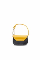 Diesel Bag charm in leather with Oval D logo - Charms and Keyrings Womens in Yellow