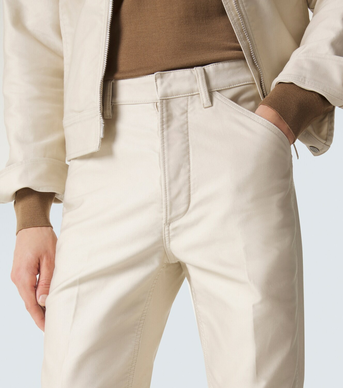 Tom Ford Cotton satin straight pants