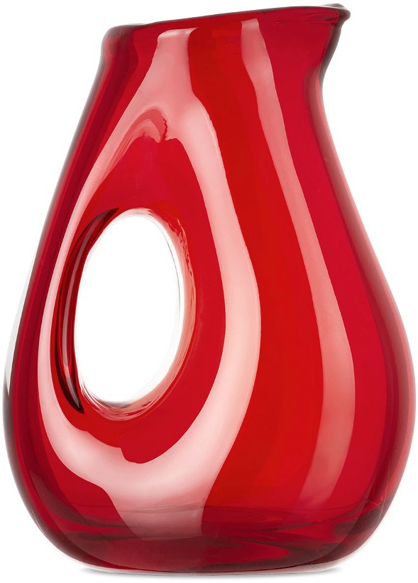 Photo: POLSPOTTEN Red Jug With Hole Pitcher