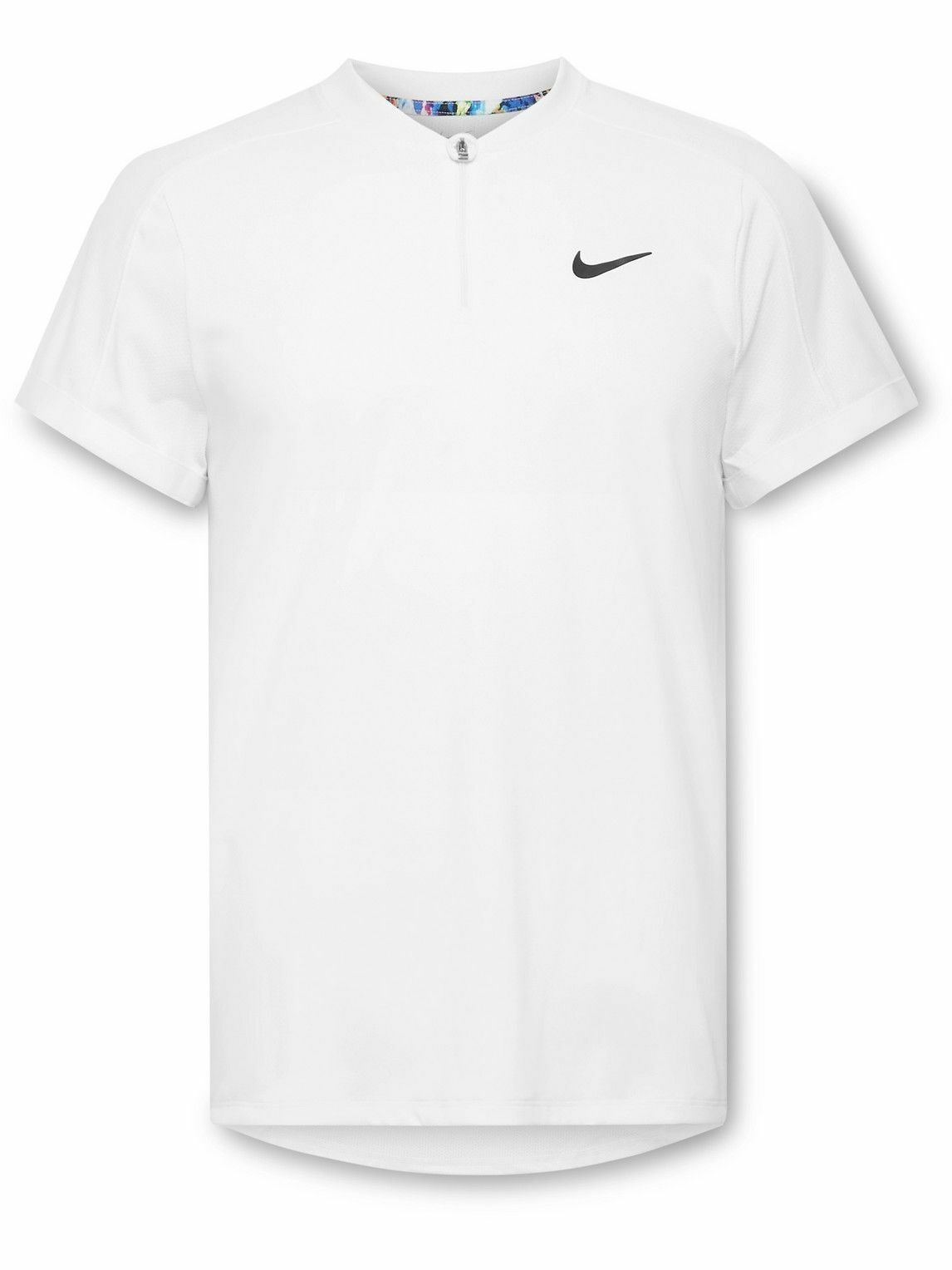 Nike Tennis NikeCourt Slam Dri-FIT Mesh Half-Zip Tennis Shirt - White Nike Tennis