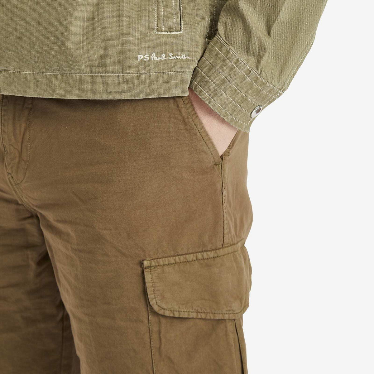 Paul Smith Men's Cargo Shorts in Green