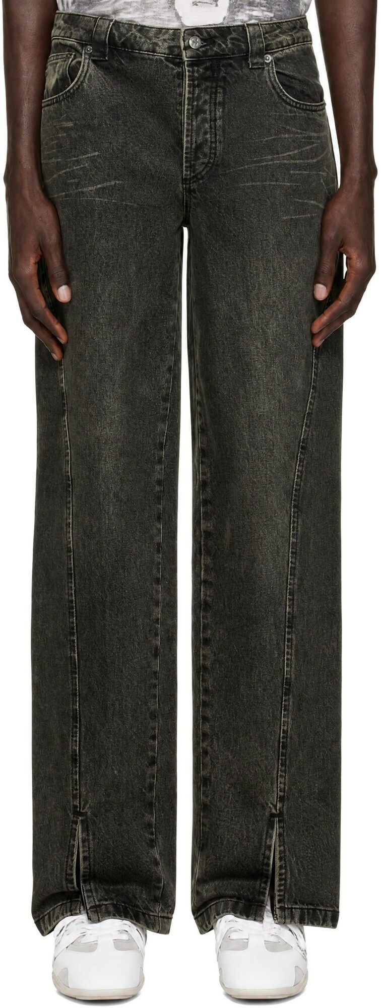 AVAVAV Brown Straight Stonewash Jeans