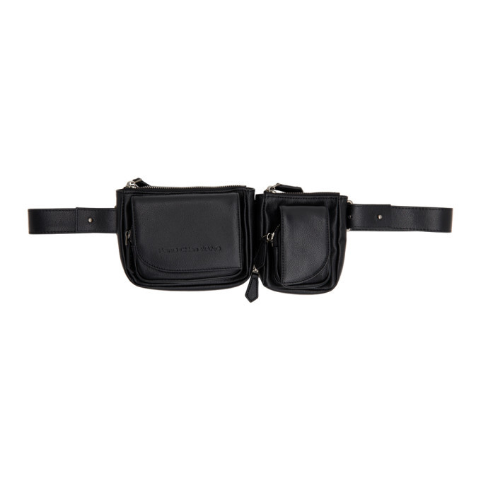 Feng Chen Wang Black Leather Belt Bag