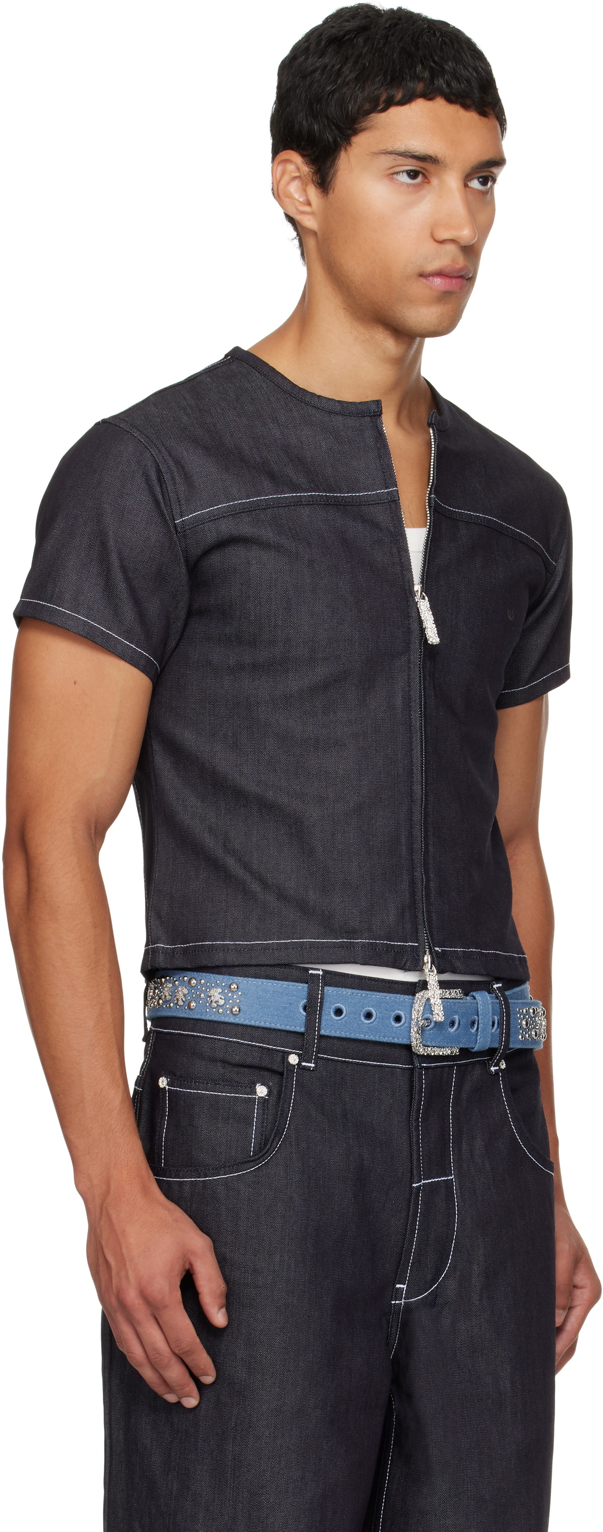 Veneda Carter SSENSE Exclusive Navy Toni Denim T-shirt