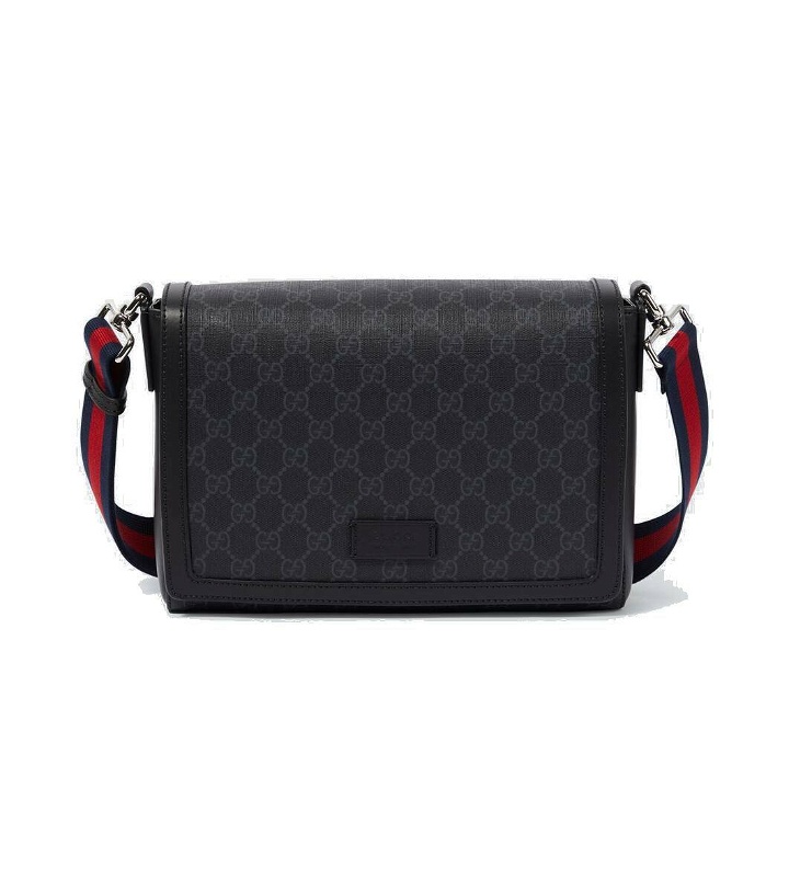 Photo: Gucci GG leather-trimmed crossbody bag