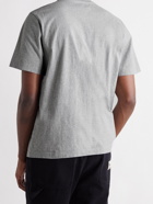 STÜSSY - Logo-Embroidered Cotton-Jersey T-Shirt - Gray