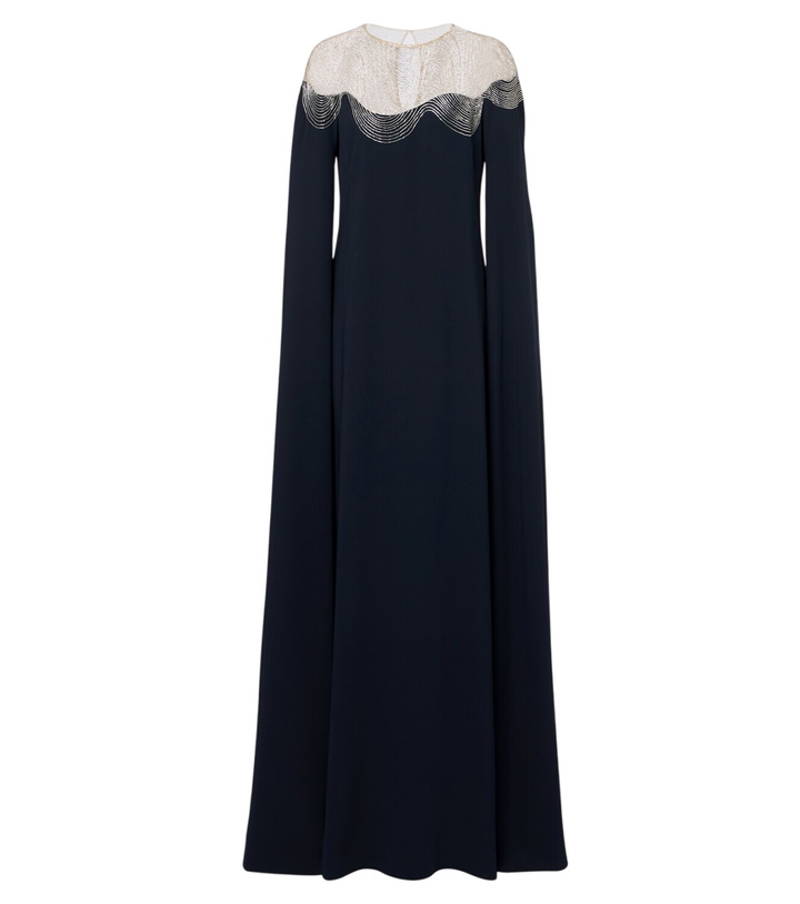Photo: Oscar de la Renta Embellished silk-blend georgette gown