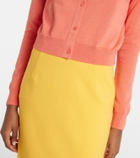 Carolina Herrera Cropped silk and cotton cardigan