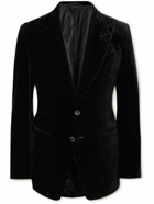 TOM FORD - Shelton Slim-Fit Cotton-Velvet Tuxedo Jacket - Black