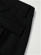 HAYDENSHAPES - Piston Straight-Leg Merino Wool-Twill Cargo Trousers - Black