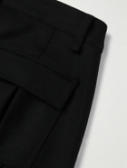 HAYDENSHAPES - Piston Straight-Leg Merino Wool-Twill Cargo Trousers - Black