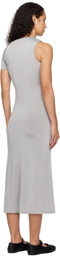 Sandy Liang Gray Fille Midi Dress