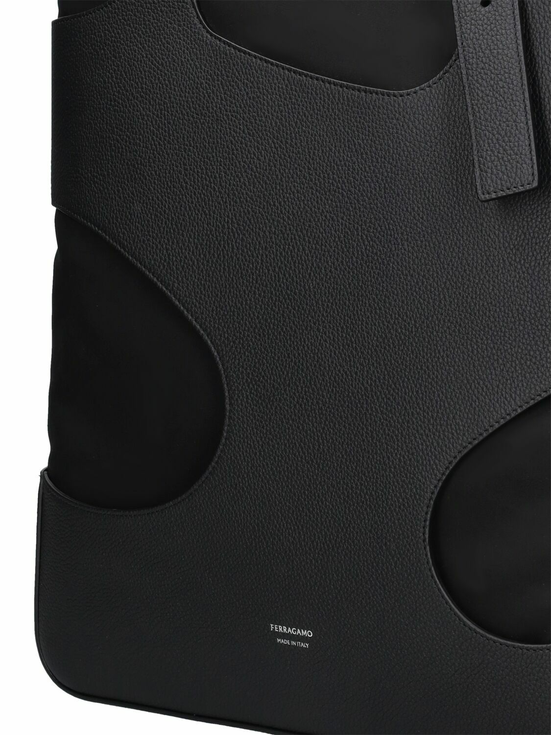FERRAGAMO - Cut Out Leather Logo Tote Bag Salvatore Ferragamo