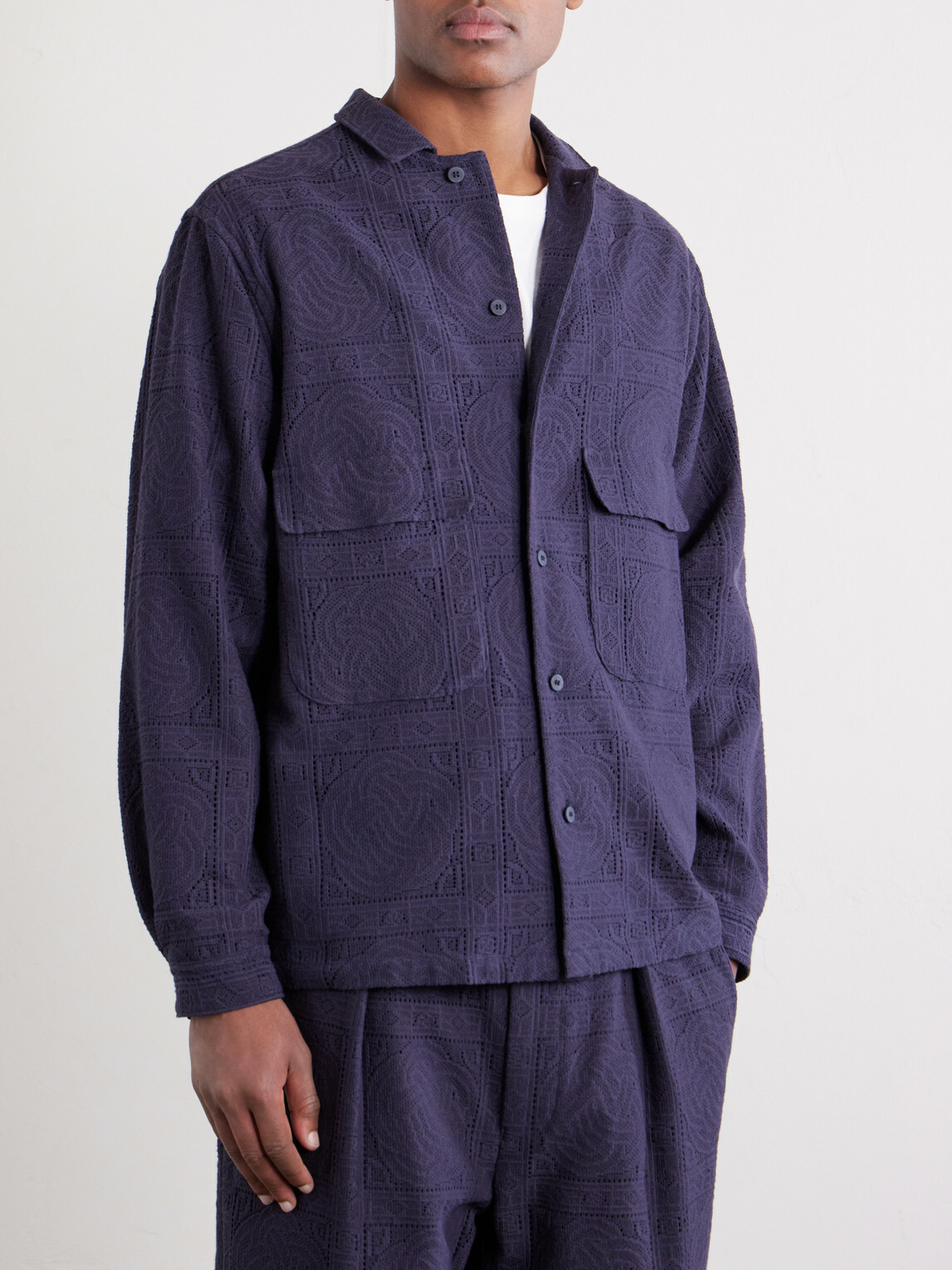 Blue Blue Japan - Cotton-Blend Shirt - Blue