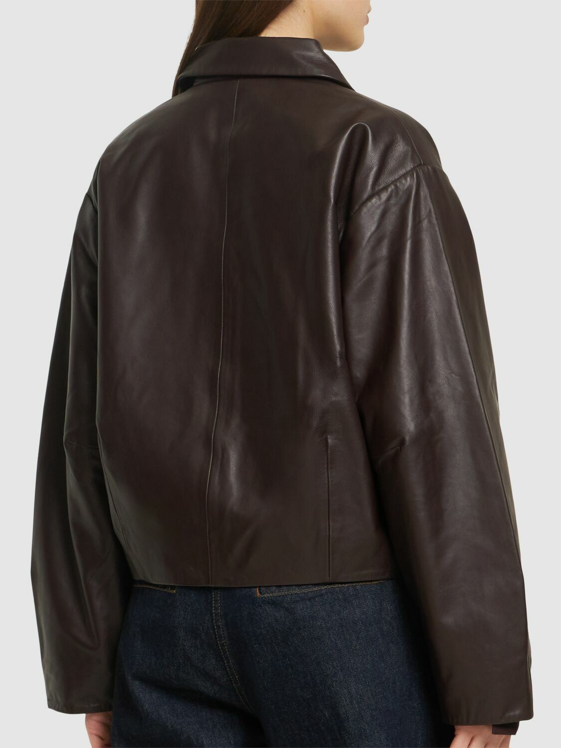 ST.AGNI Cocoon Leather Jacket