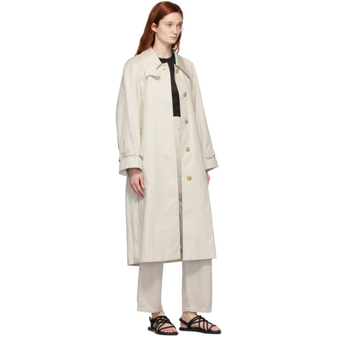 Low Classic Beige Armhole Stitch Trench Coat Low Classic