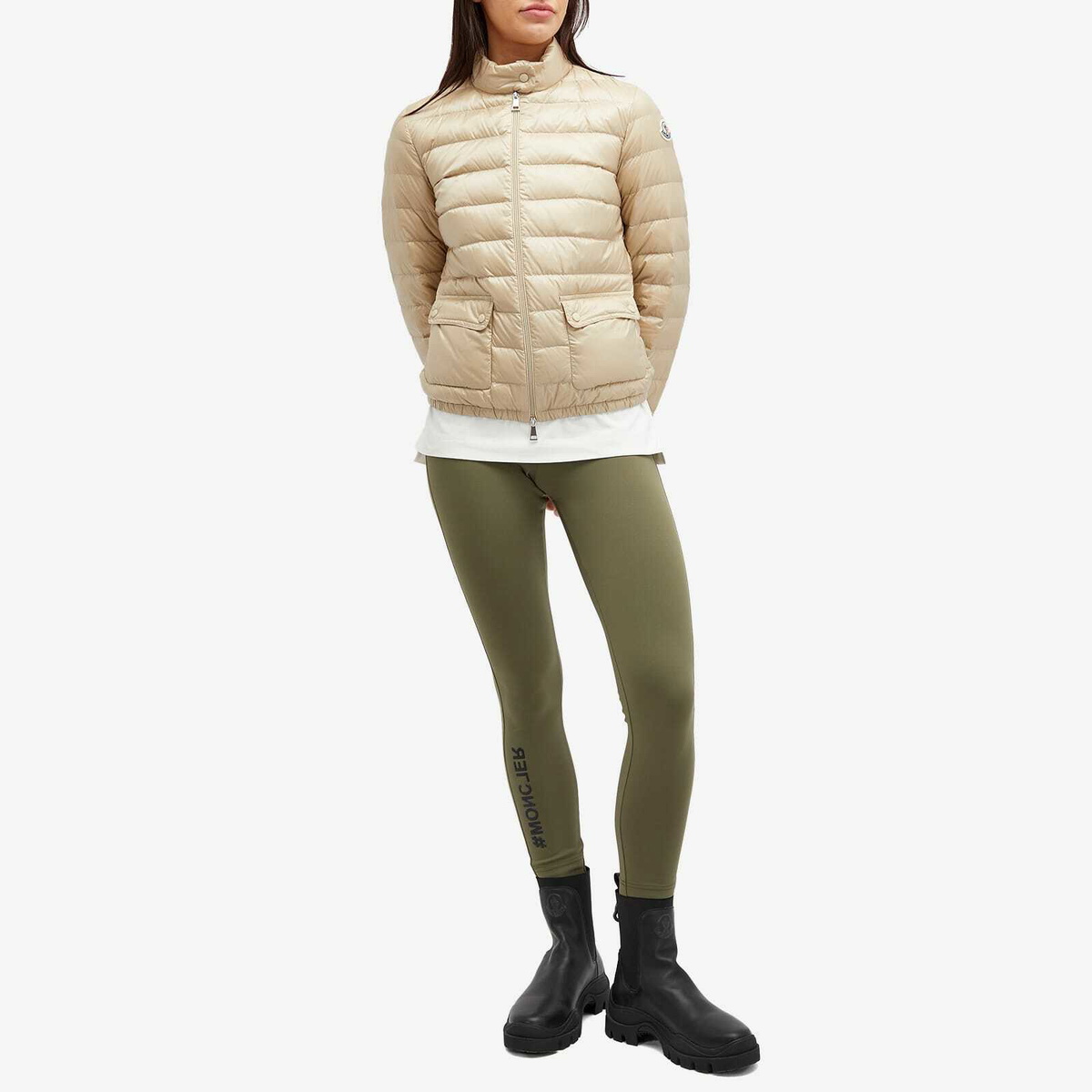 Moncler Women's Lans Light Padded Jacket in Brown