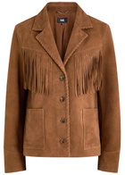 Paige Maronti Fringed Suede Jacket Brown