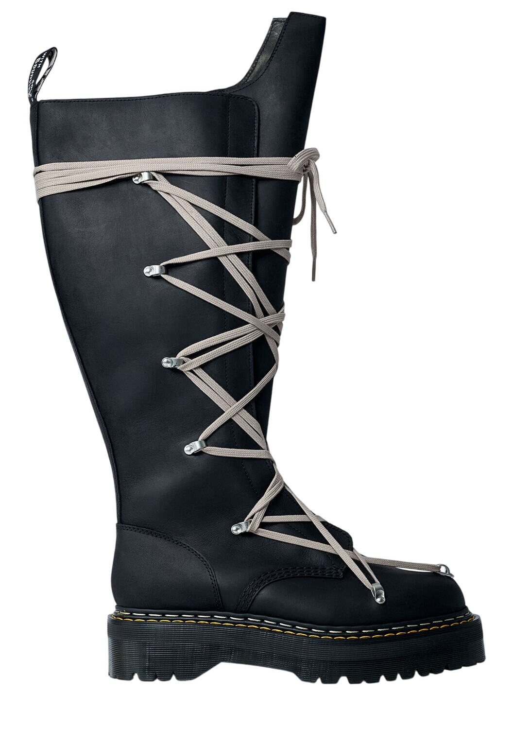 靴 \"rick owens\"pull on knee high bogun boot Rick Owens Pull On Bogun leather knee-high boots Rick Owens