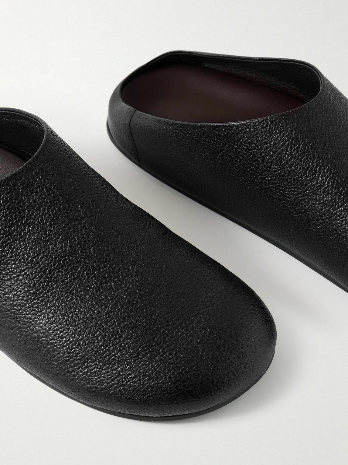 The Row - Hudson Full-Grain Leather Clogs - Black