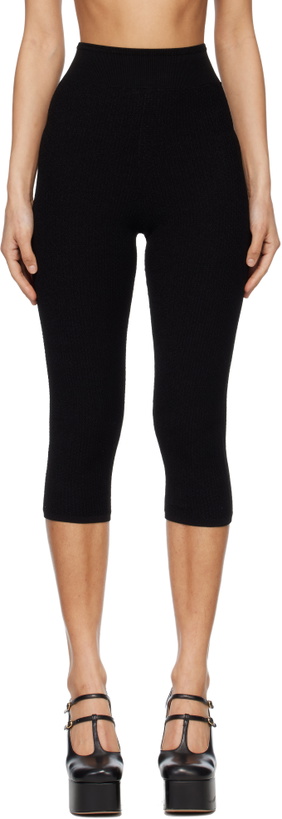 Photo: Chloé Black Capri Legging Stretch Knit Shorts