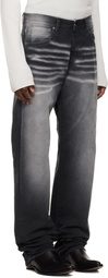 424 Black & Gray Collection Loose Fivepocket Trousers