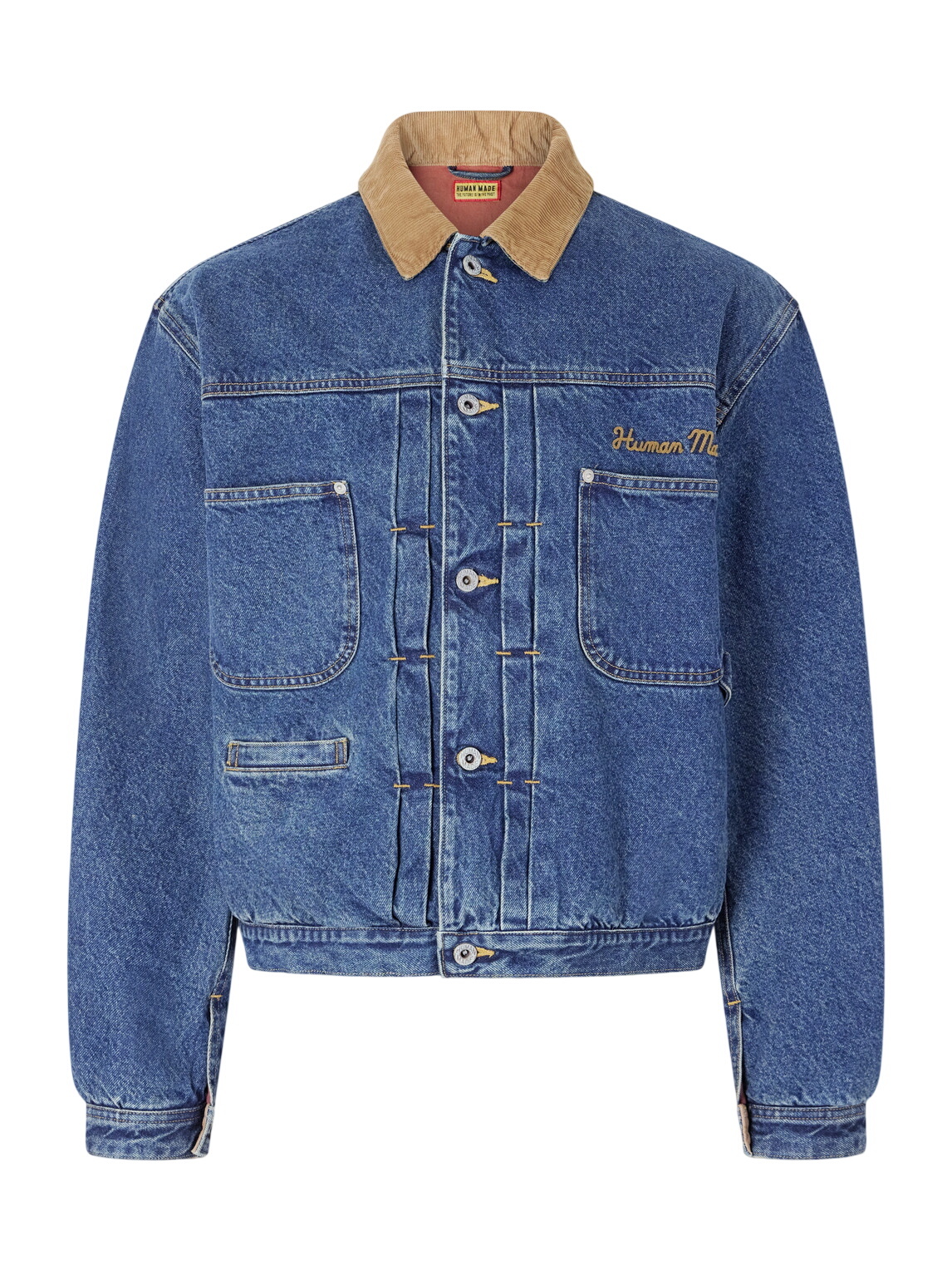 Human Made Men's Satin Stadium Jacket in Navy Human Made