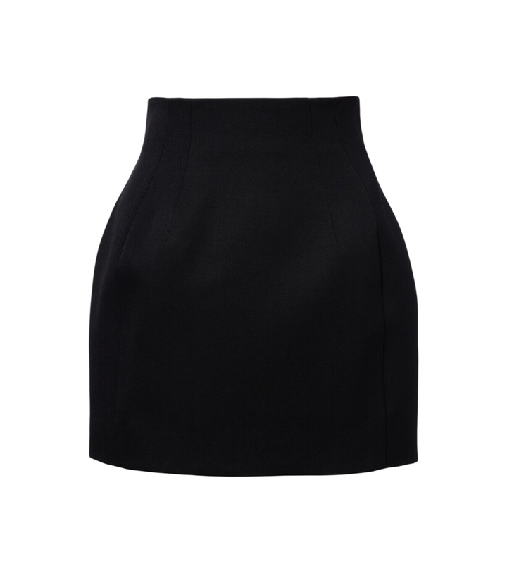 Photo: Mugler High-rise wool miniskirt