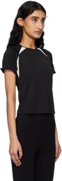 Kijun Black Frill Backless T-shirt