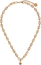Versace Gold Medusa Greca Necklace