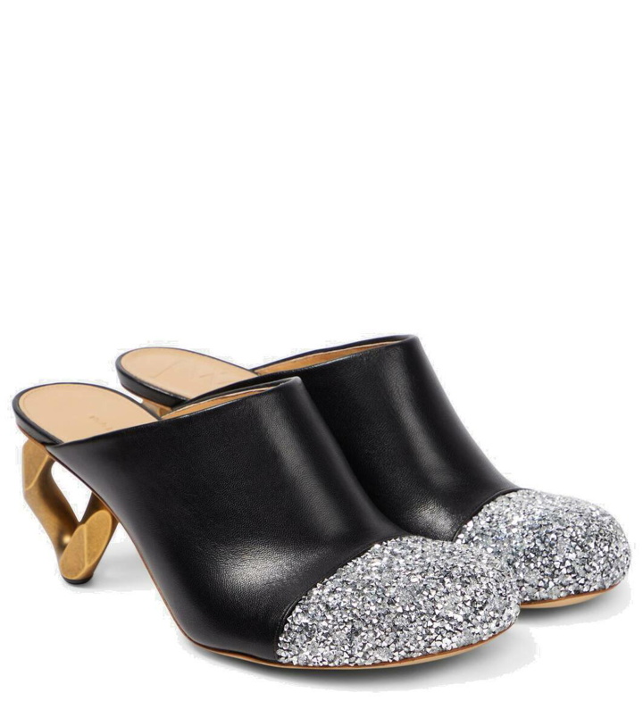 Photo: JW Anderson Chain embellished leather mules