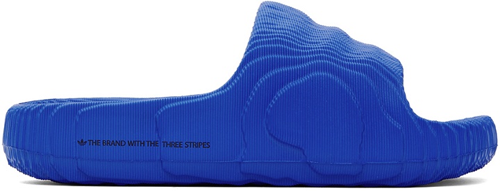 Photo: adidas Originals Blue Adilette 22 Slides