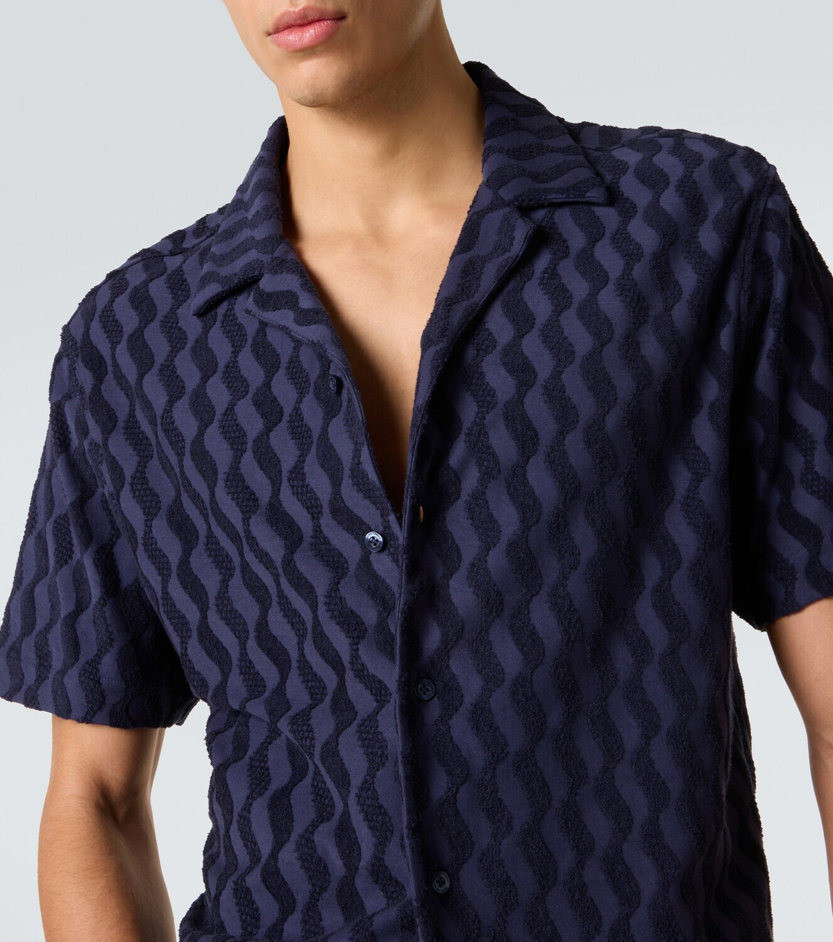 Frescobol Carioca Roberto cotton-blend terry cuban shirt