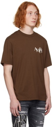 AMIRI Brown Staggered T-Shirt