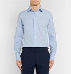 TOM FORD - Light-Blue Slim-Fit Prince of Wales Checked Cotton Shirt - Men - Blue